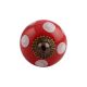 Red Polka Dot Small Ceramic Cabinet Knob